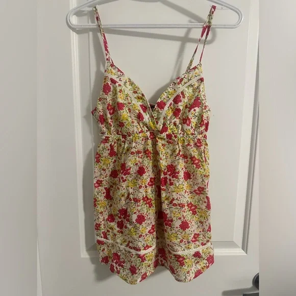 White, Pink and Yellow Tank Top - Picture 1 of 7